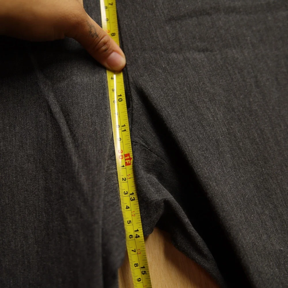 Amy Dress Pants Womens 18W Charcoal Gray Straight Leg Stretch Office Attire